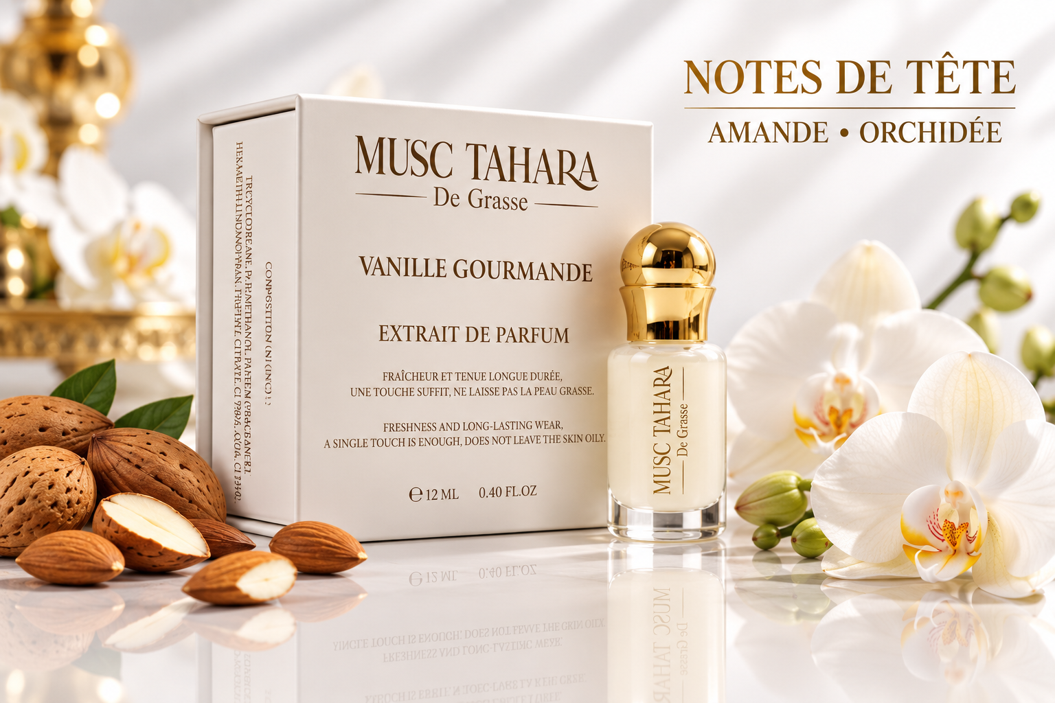 Coffret d'Exception Musc Tahara PUR Vanille Gourmande en EXTRAIT DE PARFUM 12 ML – Image 4