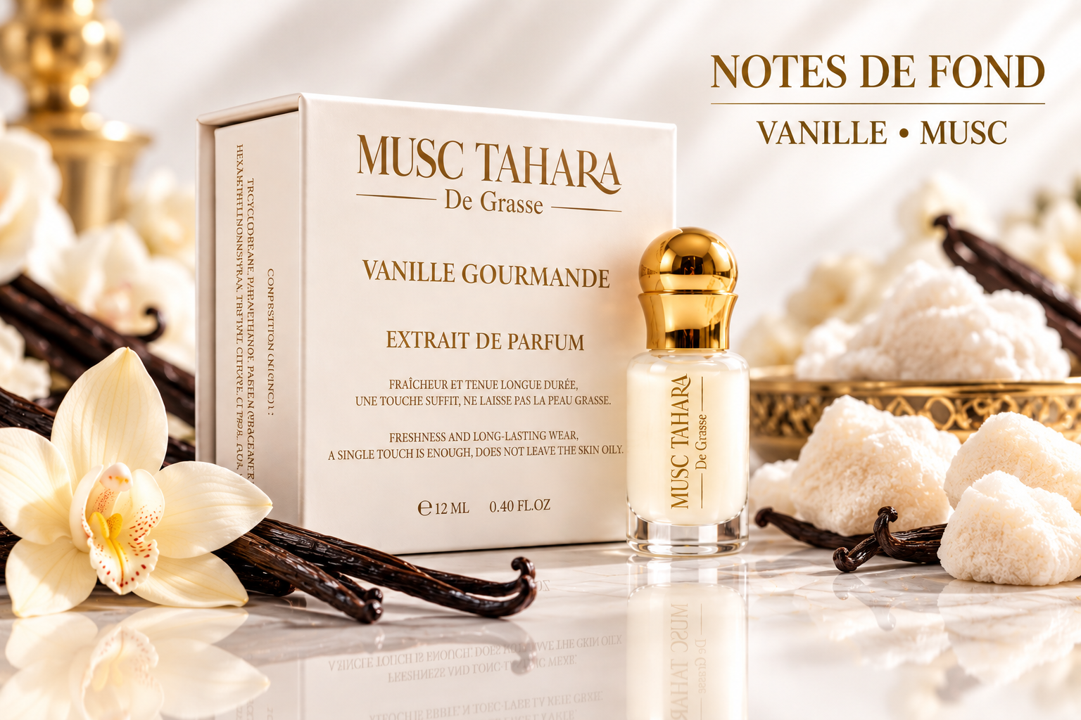 Coffret d'Exception Musc Tahara PUR Vanille Gourmande en EXTRAIT DE PARFUM 12 ML – Image 6