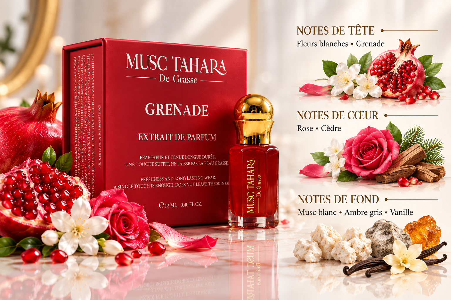 Coffret d’Exception Musc Tahara PUR Grenade en EXTRAIT DE PARFUM 12 ML – Image 3