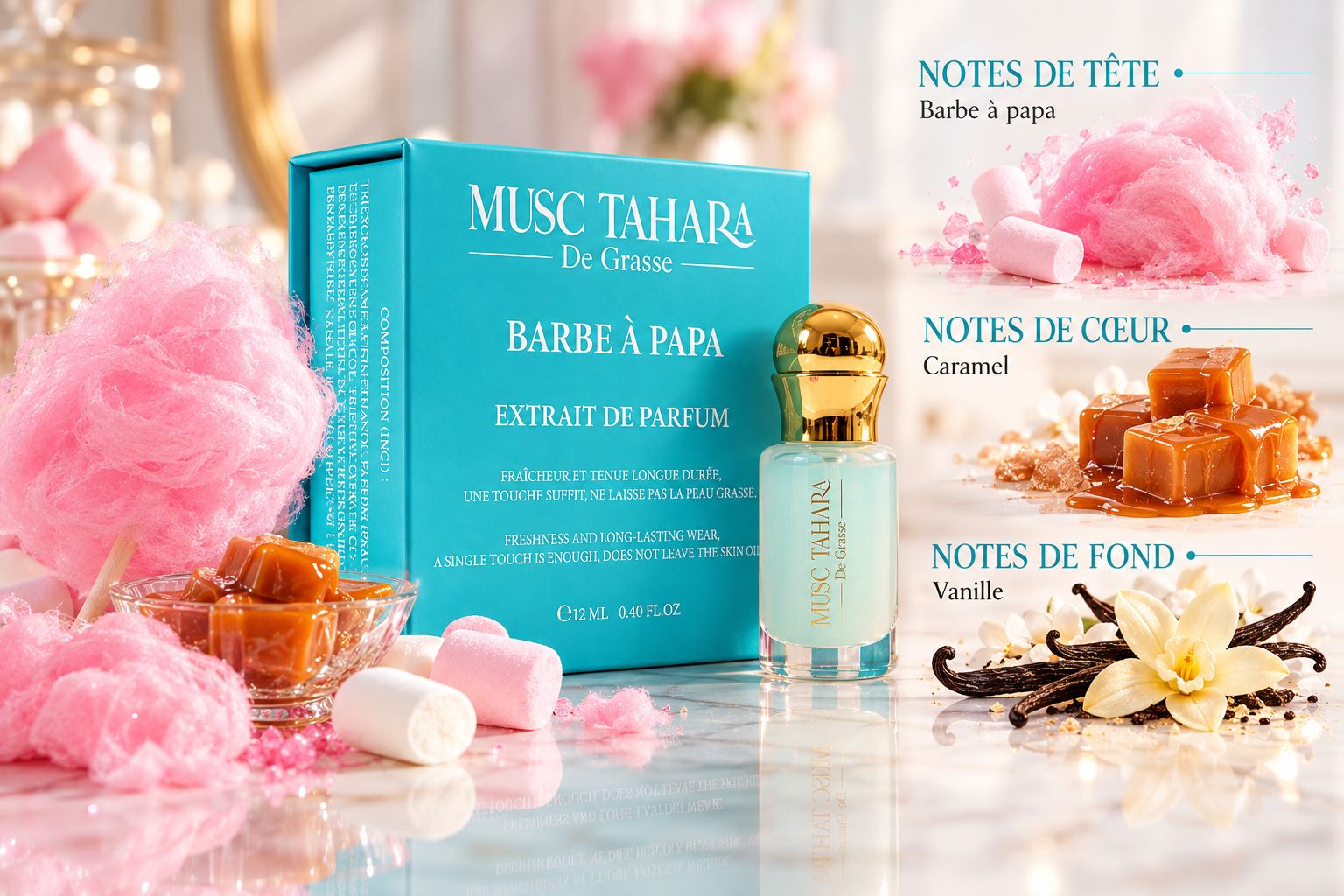 Coffret d'Exception Musc Tahara PUR Barbe à Papa en EXTRAIT DE PARFUM 12 ML – Image 3