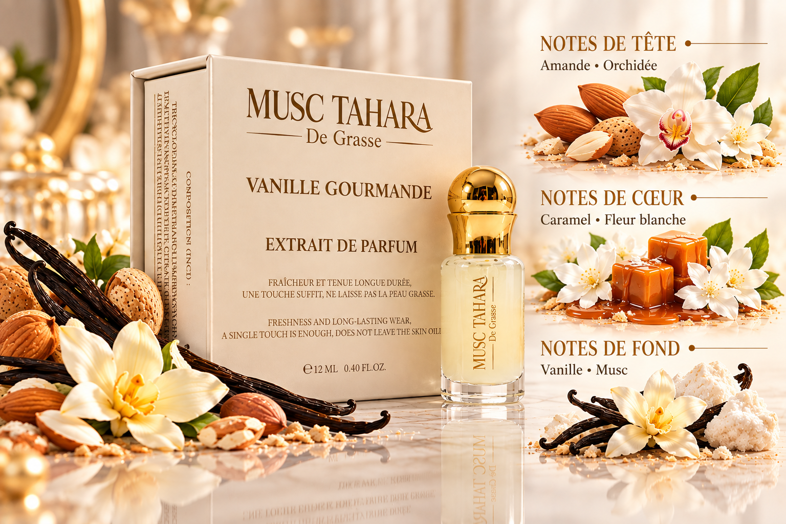 Coffret d'Exception Musc Tahara PUR Vanille Gourmande en EXTRAIT DE PARFUM 12 ML – Image 3